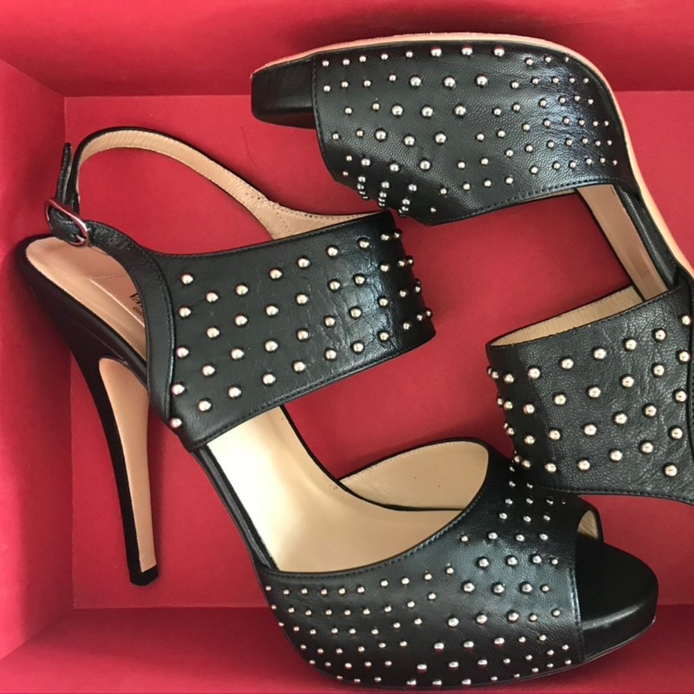 Valentino Garavani Studded Peep Toe Heels size 40